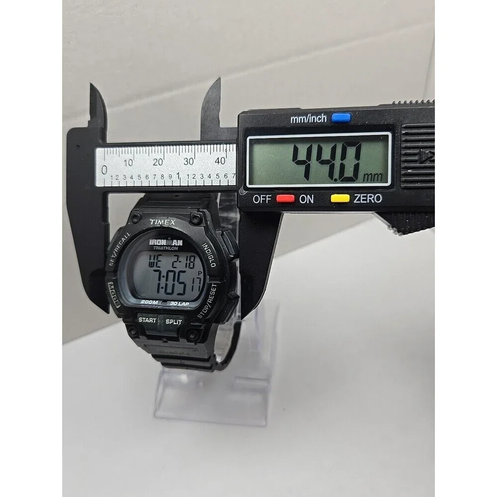 Timex Mens Ironman Triathlon Endure 30 Shock 44mm Digital 200M Watch New Battery